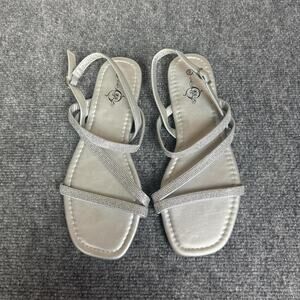 Silver strappy sandals